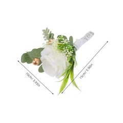 4Pcs Reusable Faux Flower Corsage Set for Wedding Assorted Color Fabric Pins