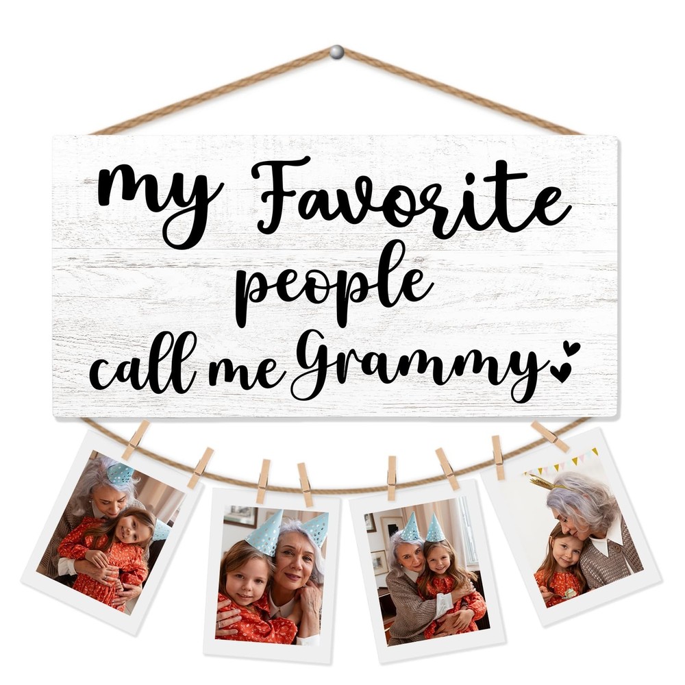 Best Grammy Gifts Picture Frame Photo Holder for Wall, Birthday Gifts for Gra…