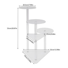 Corner Plant Stand Indoor 3 Tier Tall Acrylic Plant Stand Holder Plant Shelf