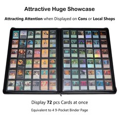 Grin Owl 36Pocket Ringless Trading Card 2304 Cards Sideloading Black Pages