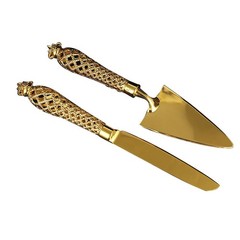 Vintage Engraved Cake Knife And Server Set For Wedding