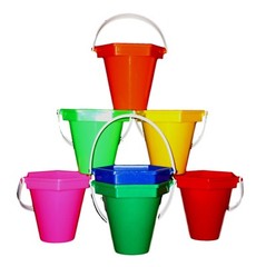 2 Small Sand Beach Buckets, 6 Options, Made in America, Lead Free, Food Safe*