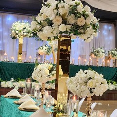 Elevate Your Event: Luxury Stainless Steel Rust-Proof finish Gold or Silver