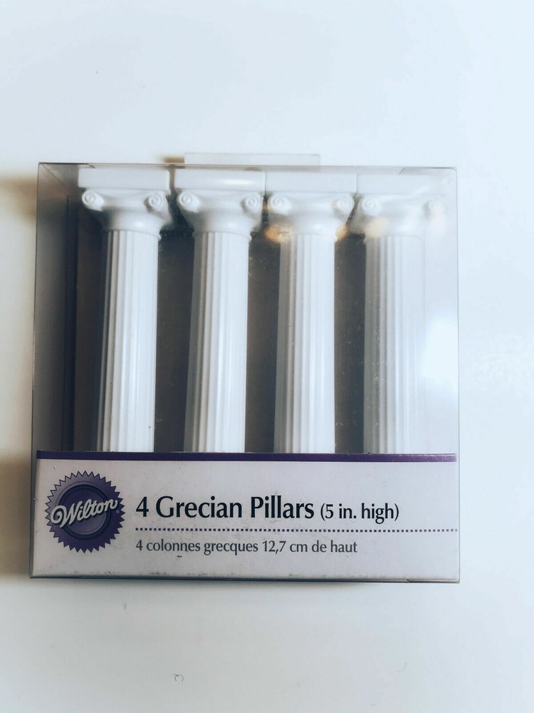 Wilton 302-4102 Separator Plates 8″ & Grecian Pillars 303-3703 (5″set of 4)