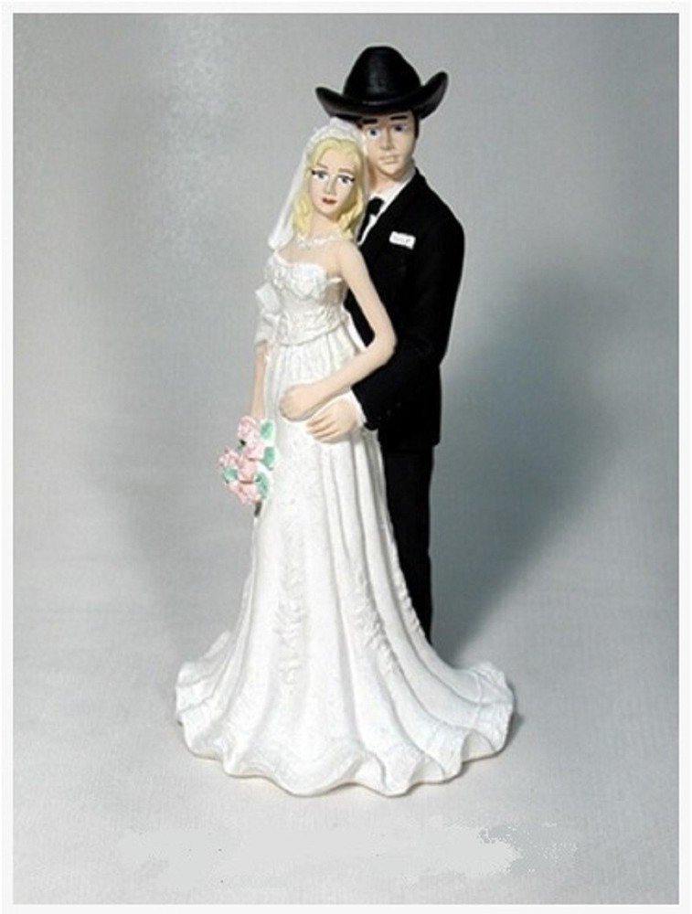 NEW Western Cowboy My Dream Personalized Bride Groom 6″ Wedding Caketopper