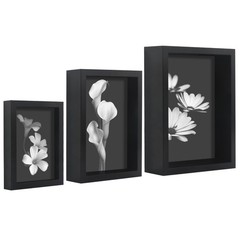 Americanflat Set of 3 Picture Frames – Includes 4×6, 5×7, 6×8 Frames – Black …