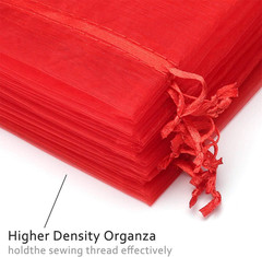 100Pcs 2.8″X3.6″(7X9Cm) Sheer Drawstring Organza Jewelry Pouches Wedding Party C