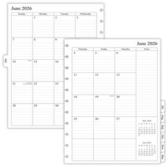 newestor 2026-2027 Monthly Planner Refill for 11-Discbound Notebooks, Jun 202…