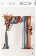 Lings Moments Wedding Flowers Set Russet Orange and Denim Blue
