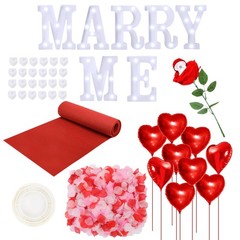 Marry Me Light Up Letters Proposal Decorations Sign 24 White