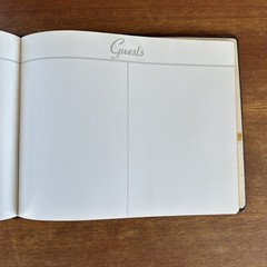 Samuel Ward Genuine Leather 1958 to 1984 Guest Book Weaverville, North Carolina