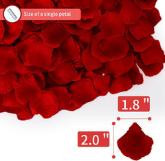 1000 Pcs Artificial Fake Rose Petals,Flower Petals for Romantic Night, Engagemen