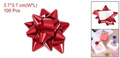 100Pcs 1.5″ Mini Star Gift Bows Glossy Pet Bows Red