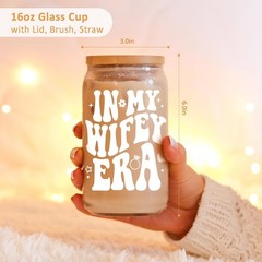 Fairy’s Gift Wifey Era Cup, Wedding, Bride Gifts for Her, 16 Ounces, White