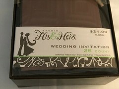 Hobby Lobby Studio His & Hers 25 Count Brown Wedding Invitations Country Western