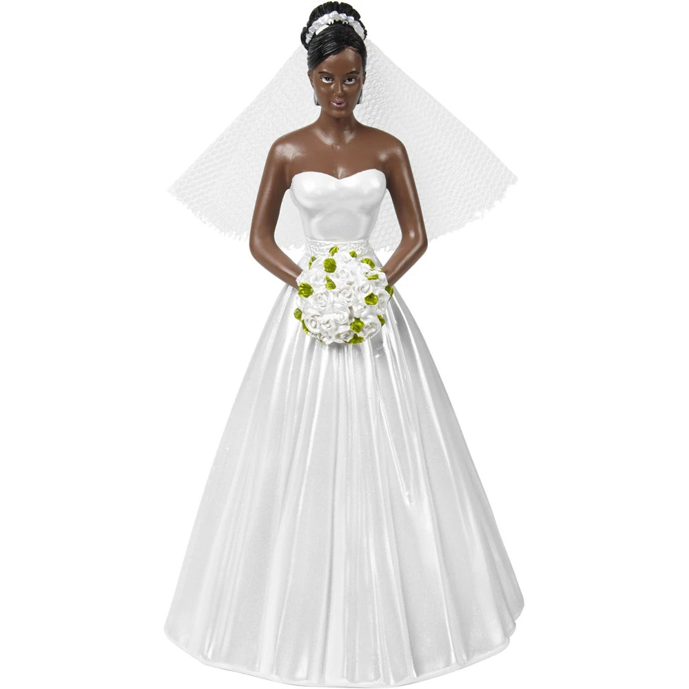 Cake Topper -African American Classic Bride with Tiara