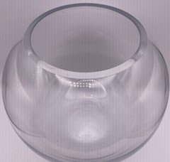 Clear glass fishbowl. Vase Terrarium 5” tall 3 inch opening