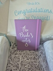 The Bride Box Bridal Wedding Favor Set: Tumbler, T-Shirt, Planner, Notebook