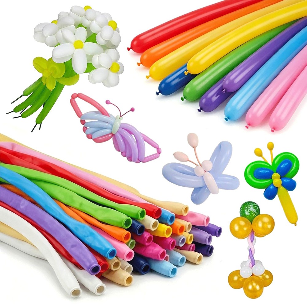 Nobledecor 260 Long Balloons 100pcs 12 inches, Color