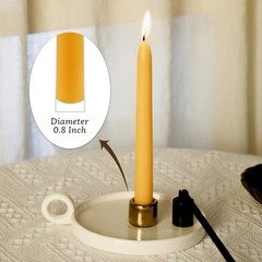 24 Pack Beeswax Taper Candles in Bulk 8 inch Tall – 8 inch-24 Pack, Yellow