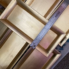 Set Of 7 Gold Plastic 14″Rectangle Serving Trays Design Party Events Ashland
