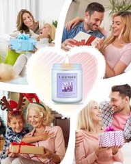4 Pack Candle Set, 30 oz 200 Hour Home Aromatherapy Jar Candles, Long Lavender