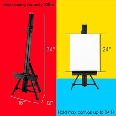 MEEDEN Aluminum Tabletop Easel, Adjustable Display Easel, Table Top Metal Eas…