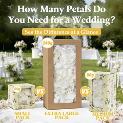 1000+Pcs Dried Real White Rose Petals, Freeze Preserved Flower Petals – 240g
