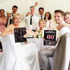 60th Anniversary Card for Women Men, Diamond Wedding Card for Wife Husband, S…