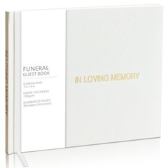 Funeral Guest Book Premium 7In X 9In Memory Book for Celebration of Life Sign