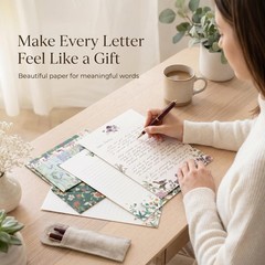 Beautiful Stationery Set with Envelopes – Premium-Quality, No-Bleed Lined Let…