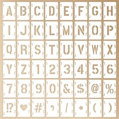 3 Inch Letter Stencils for Painting, 48pcs Large Reusable Alphabet and Number…