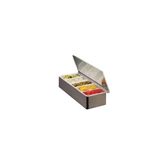 American Metalcraft Cd5 Condiment Holder Stainless Steel 5 Compartment