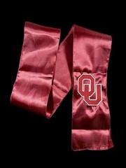 University of Oklahoma (OU) Satin Chair Sash / Wreath Sash (2 Logos) 49k Stitch