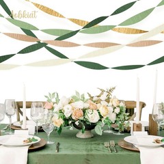 AOBKIAT Wedding Party Decorations, 5 Rolls Olive Green Khaki