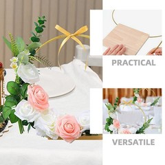 Metal Hoop Frame for Wedding Floral Centerpiece and Party Table Display