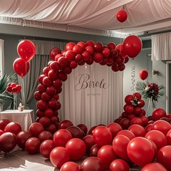 Balloons Birthday Decorations 160 Pack Round Latex Balloons for 5 inch Red