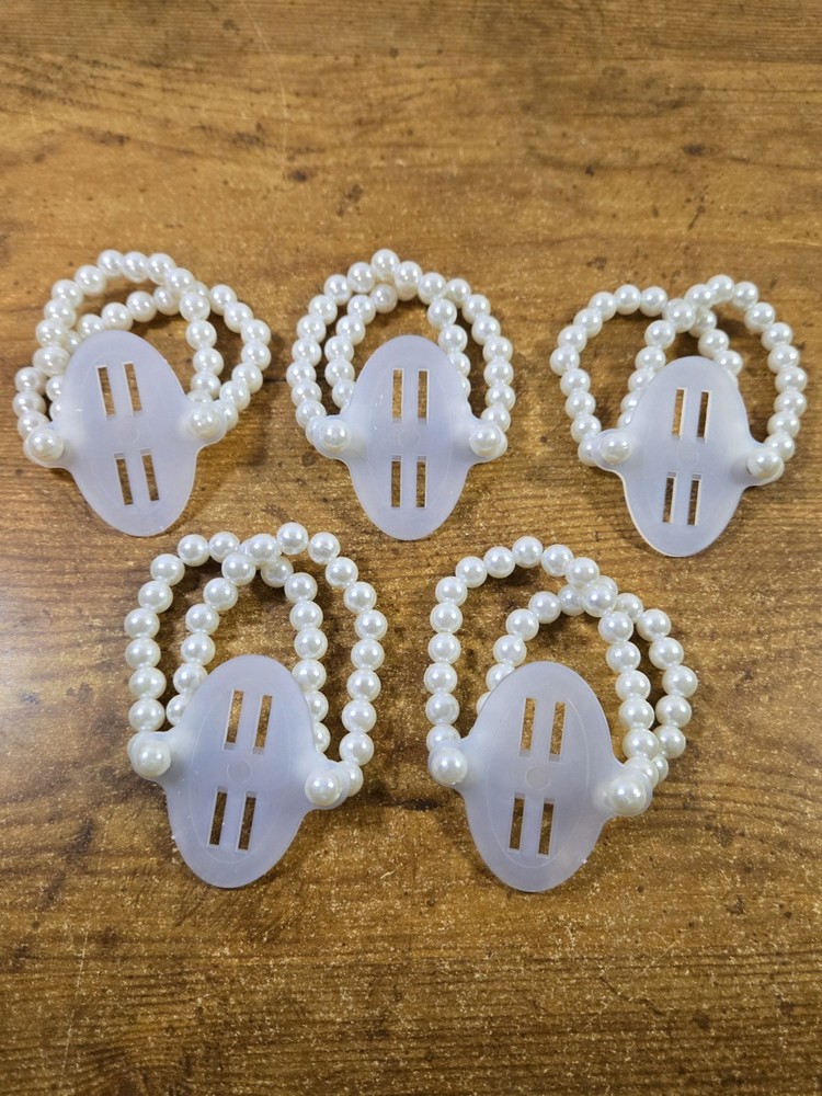 5 Pc. DIY Faux Pearl Wrist Corsage Base, Weddings/ Formals/ Balls/ etc., New