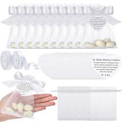 202 Pcs 100 Sets Wedding Italian Almond Favors for Guests Include Five Wishes Tr