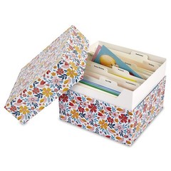 Greeting Card Organizer Box 7″ X 9″ X 9-1/2″ with 12 Dividers – Store 140+ Cards
