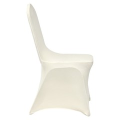 Uimoso 100PCS Ivory(Beige) Spandex Chair Covers for Events, Weddings, and Dining