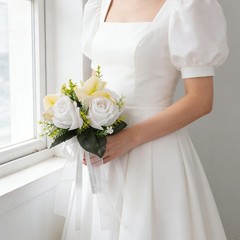 Simulated Rose Bouquet Bridal Artificial Flowers Wedding Bouquets for Brides