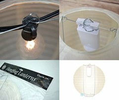 Quasimoon 8″ Artic Blue Irregular Ribbed Paper Lantern (10 PACK) by PaperLant…