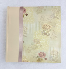 Pioneer Roses Photo Album Beige Mauve Ribbon 50 Pages 4×6 DA-200D