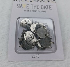 Darice Save The Date Thank You Charms For Wedding Favors 20 Pieces New