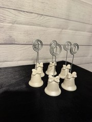 Vintage Place Card Holder Bell & Bow 134 Pieces