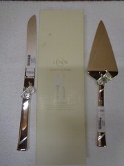 Lenox True Love 2-Piece Dessert Set Silver Plated Cake Knife & Server 13″ In Box