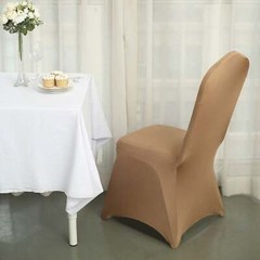 10 Taupe Spandex Fitted Banquet Chair Covers Wedding Party Reception Decorations