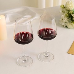 Mr and Mrs Wine Glasses Wedding Gifts for Couples 2026, Engagement Gift for N…