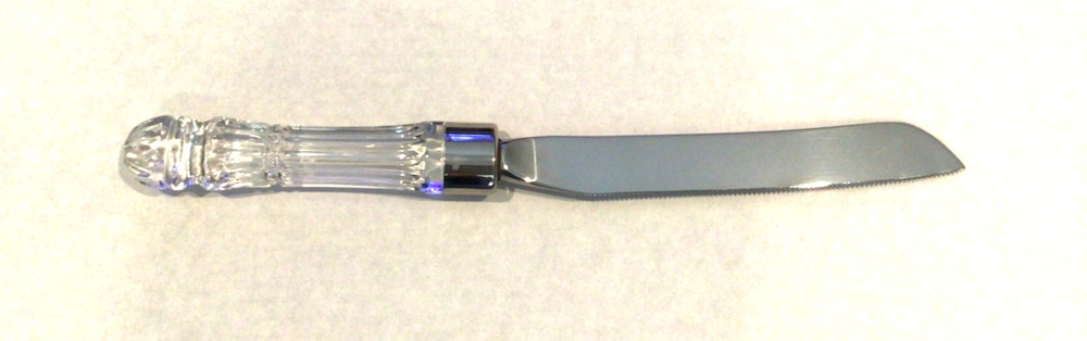 Waterford Crystal & Stainless Steel Serrated Knife, Wedding Cake Knife Excellent